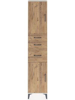 Arges Dolap 3 Raflı 3 Çekmeceli 2 Kapaklı 44X30X221 Aytaşı-Çam