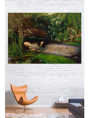 Shakespeare Hamlet Eserinden Ophelia Duvar Örtüsü Duvar Halısı Wall Tapestry