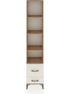 Arges Dolap 4 Raflı 2 Çekmeceli 44X30X221 Çam-Aytaşı