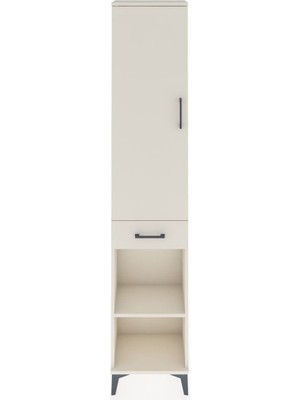 Arges Dolap 3 Raflı Tek Çekmeceli Tek Askılı 44X30X221 Aytaşı-Aytaşı