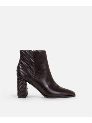 Kontrast Örgü Dokulu Topuklu Bot IW6250034007006