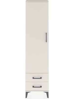 Arges Dolap 5 Raflı 2 Çekmeceli Tek Kapaklı 44X30X182 Aytaşı-Aytaşı