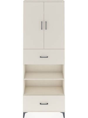 Arges Dolap 5 Raflı 2 Çekmeceli 2 Kapaklı 88X30X243 Aytaşı-Aytaşı
