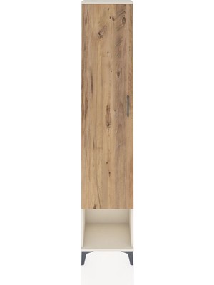 Arges Dolap 2 Raflı Tek Kapaklı Tek Askılı 44X30X221 Aytaşı-Çam