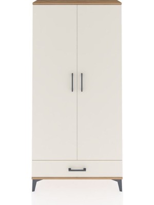 Arges Dolap Tek Raflı Tek Çekmeceli Tek Askılı 88X30X182 Çam-Aytaşı