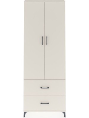 Arges Dolap Tek Raflı 2 Çekmeceli Tek Askılı 88X30X243 Aytaşı-Aytaşı
