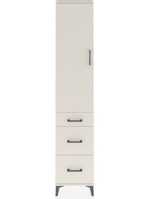 Arges Dolap 2 Raflı 3 Çekmeceli Tek Askılı 44X30X221 Aytaşı-Aytaşı