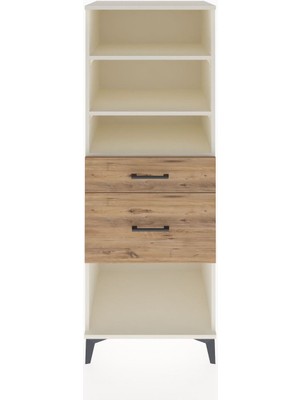 Hyperion Dolap 3 Raflı 2 Çekmeceli 60X44X163 Aytaşı-Çam