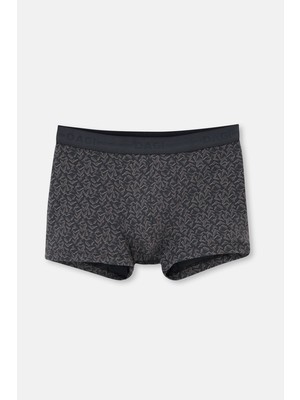 Antrasıt 5210 Desenli Pamuk Boxer