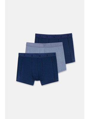 Lacivert-Mavi Düz Micro Modal Boxer
