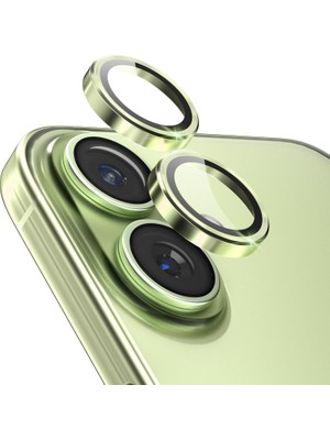iPhone 17 Kılıf Aparatlı Kamera Koruma Renkli Lens Koruyucu Temperli Cam Koruma