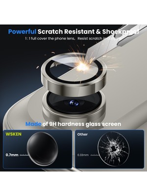 iPhone 17 Air Kılıf Aparatlı Kamera Koruma Renkli Lens Koruyucu Temperli Cam Koruma
