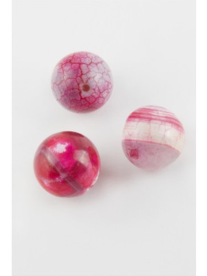 Ds-Derin Turkuaz Doğaltaş Kolye Ucu 2 Cm-Pembe