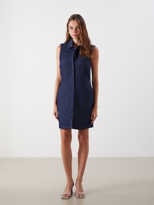 Lc Waikiki Yeni Sezon Gömlek Yaka Jean Elbise