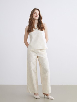 Lc Waikiki Yeni Sezon Beli Lastikli Kendinden Desenli Kadın Pantolon