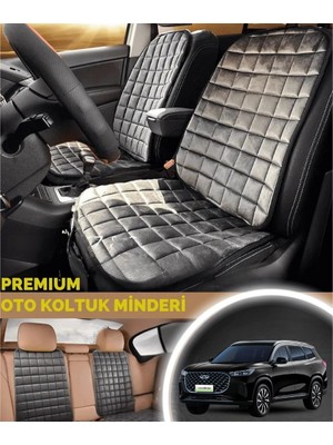 Tiggo 8 Koltuk Minderi Ortopedik Cepli Araç  ve Kılıf Seti – Tam Uyumlu, Antrasit Renk, Konforlu Tasarım