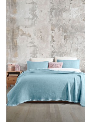 Bebe Mavi 6 Kat Müslin Yorgan / Battal Boy 260X280