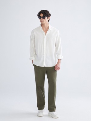 Lc Waikiki Yeni Sezon Rahat Kalıp Keten Görünümlü Erkek Pantolon