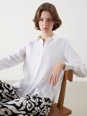 Lc Waikiki Yeni Sezon %100 Keten Kadın Gömlek