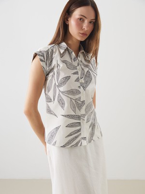 Lc Waikiki Yeni Sezon Çiçekli Poplin Kadın Gömlek