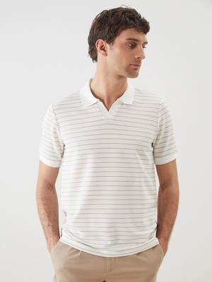 Lc Waikiki Yeni Sezon Polo Yaka Kısa Kollu Çizgili Erkek Tişört