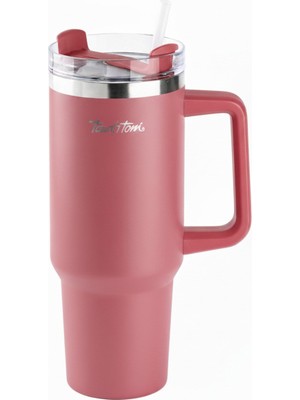 Tantitoni Move Kırmızı Paslanmaz Çelik Pipetli Termos Bardak 1.2l