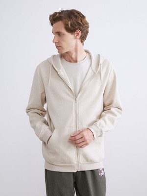 Lc Waikiki Yeni Sezon Kapüşonlu Uzun Kollu Erkek Fermuarlı Sweatshirt