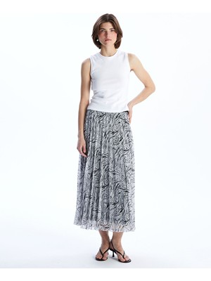 Lc Waikiki Yeni Sezon Beli Lastikli Şifon Kadın Pileli Etek