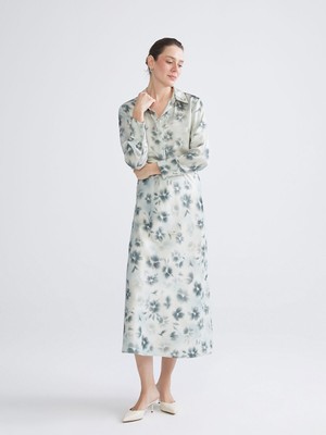 Lc Waikiki Yeni Sezon Beli Lastikli Çiçekli A Kesim Saten Etek