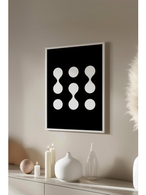Bauhaus Serisi Beyaz Çerçeveli Poster, Tablo No:42