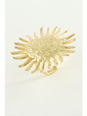 Ds-Derin Güneş Metal Yüzük-Sarı