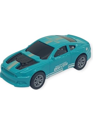 Çek Bırak Metal Küçük Arabalar 8 cm - SH40031 - Turkuaz Need For Speed