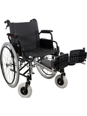 931 Refakatçi Tipi Katlanabilir Sandalye | Lüks Teker, Siyah Renkli