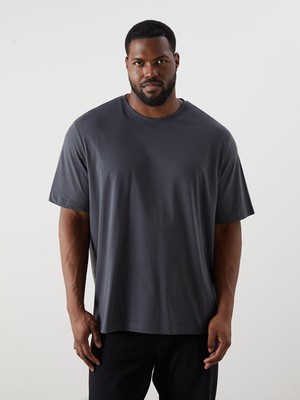 Lc Waikiki Yeni Sezon Büyük Beden Bisiklet Yaka %100 Pamuk Erkek Tişört