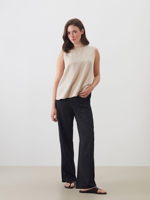 Lc Waikiki Yeni Sezon Beli Lastikli Çiçekli Geniş Paça Kadın Pantolon