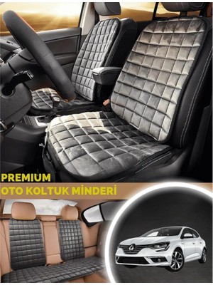 Renault Megane 4 Koltuk Minderi Ortopedik Cepli Araç  ve Kılıf Seti – Tam Uyumlu, Antrasit Renk, Konforlu Tasarım