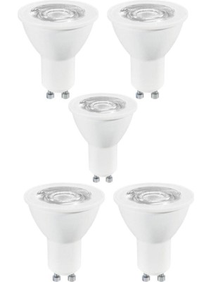 ekim aydınlatma 5 Adet 7 W Beyaz Işık 1. Sınıf GU10 Duy LED Ampul - 6500 Kelvin - LED Ampul - GU10 - Beyaz Işık - 7