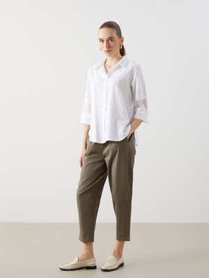 Lc Waikiki Yeni Sezon Beli Lastikli Havuç Kesim Kadın Pantolon