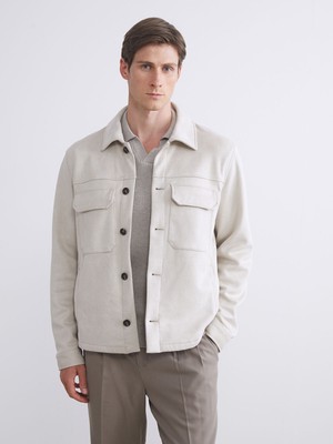 Lc Waikiki Yeni Sezon Standart Kalıp Gömlek Yaka Süet Erkek Mont