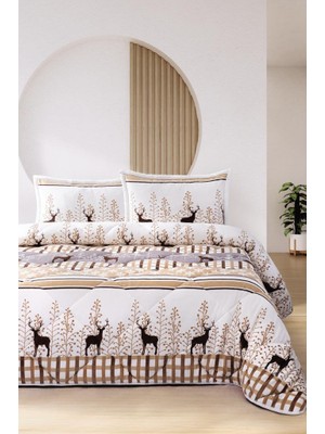 Ceylan Çift Kişilik Yorgan Takımı 220X240 cm Bej