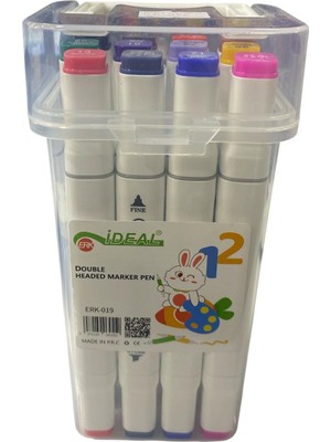 12 Parça Çift Taraflı Profesyonel Marker Boya Kalem Seti