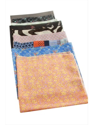 Ds-Derin Karışık Desenli Şifon Fular 50 Cm-Renkli