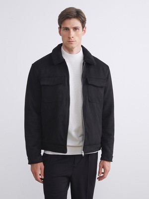 Lc Waikiki Yeni Sezon Slim Fit Gömlek Yaka Süet Erkek Mont