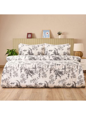 Soft Novera Kolay Ütülenir Çift Kişilik Nevresim Seti - Antrasit