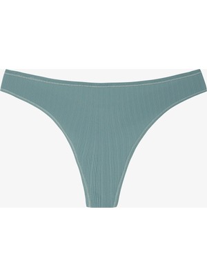 Koyu Gri Essentials Normal Bel Tanga Külot