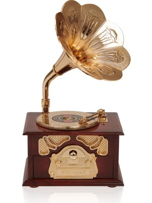 Nostaljik Gramofon Tasarımlı Müzik Kutusu