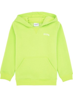 U.S. Polo Assn. Erkek Çocuk Yeşil Basic Kapüşonlu Sweatshirt 50313808-VR020