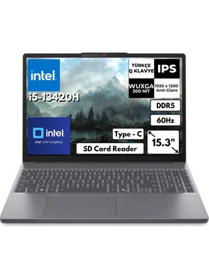 Lenovo Ideapad Slim 3 15IRH10 I5-13420H 24 GB 512 GB SSD UHD Graphics 15.3" Wuxga Windows 11 Home Notebook 83K1004ETRAT20