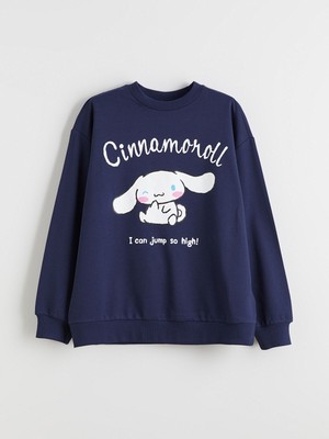 Lc Waikiki Yeni Sezon Bisiklet Yaka Cinnamoroll Baskılı Kız Çocuk Sweatshirt