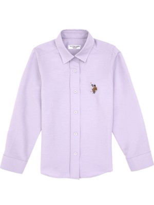 U.S. Polo Assn. Kız Çocuk Lila Uzun Kollu Basic Gömlek 50317629-VR245